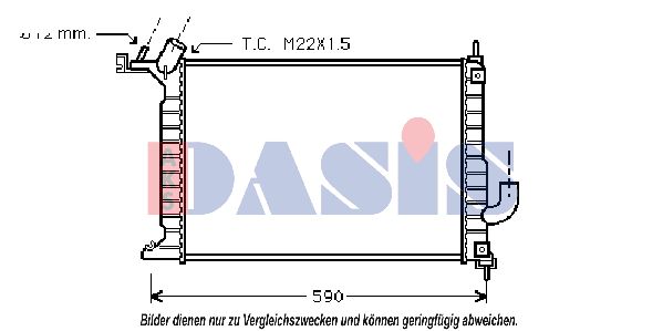 AKS DASIS Радиатор, охлаждение двигателя 151550N